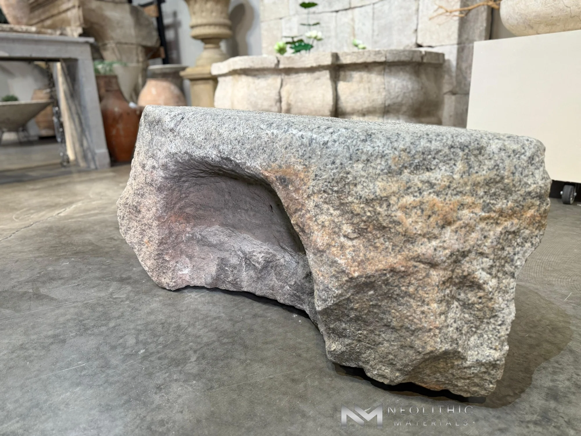 Antique Granite Bench - Image 2